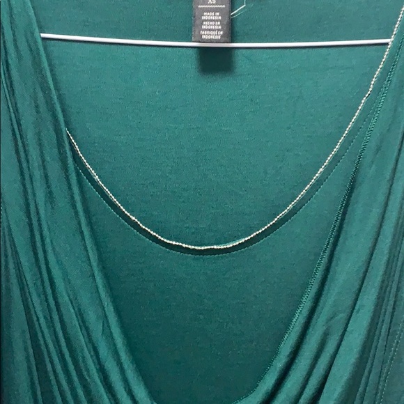 WHBM Asymmetrical Evergreen drape neck tank - Picture 2 of 4